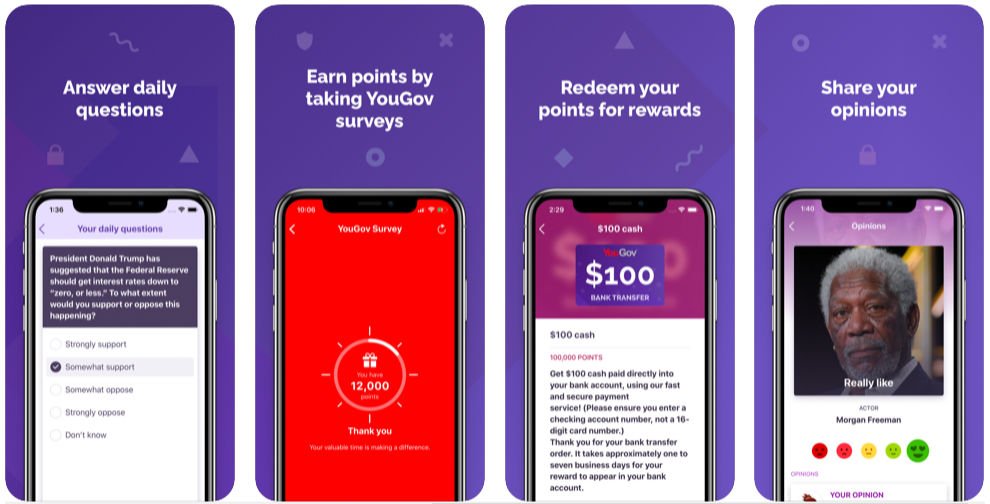 Take surveys for money app